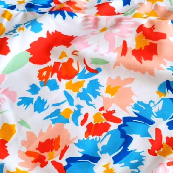 Tutorutor High Waisted Ruffle Floral Print Bikini Set Size XL - Picture 9 of 13